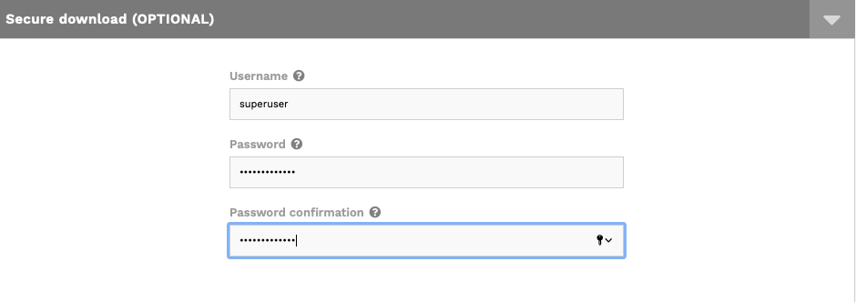 Credentials setup