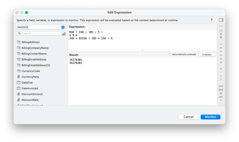 RGB function