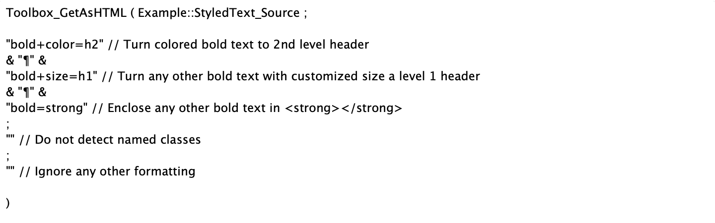 FileMaker calculation to produce clean HTML