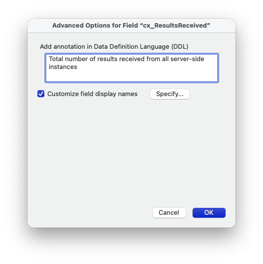 Annotation dialog