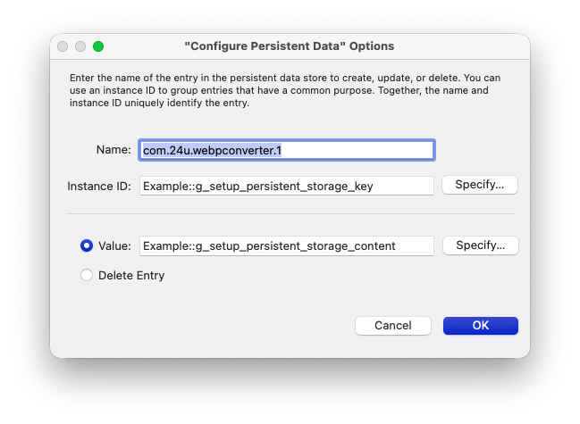 Writing to persistent storage